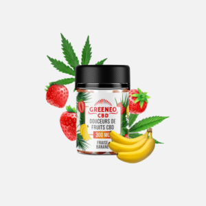 Bonbon CBD - Fraise et Banane - 300Mg - CBD Shop - Boutique CBD France - Chanvre - CBD pas cher - Greeneo