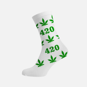 Chaussettes 420 blanches - CBD Shop - Boutique CBD France - CBD pas cher