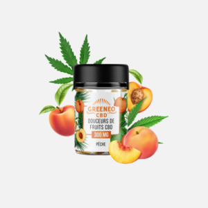 Bonbon CBD - Pêche - 300Mg - CBD Shop - Boutique CBD France - Chanvre - CBD pas cher - Greeneo