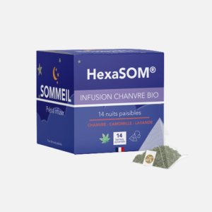 Infusion CBD Sommeil bio - HexaSom - Hexa3 - CBD Shop - Boutique CBD France - CBD pas cher - Chanvre