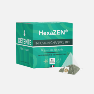 Infusion CBD Détente Bio - HexaZen - Hexa3 - CBD Shop - Boutique CBD France - CBD pas cher - Chanvre