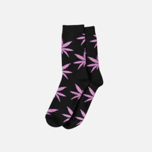 Chaussettes Noir et Rose - CBD Shop - Boutique CBD France - CBD pas cher